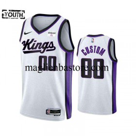 Maglia NBA Sacramento Kings Personalizzate Nike ASSOCIATION EDITION 2023-2024 Bianco Swingman - Bambino